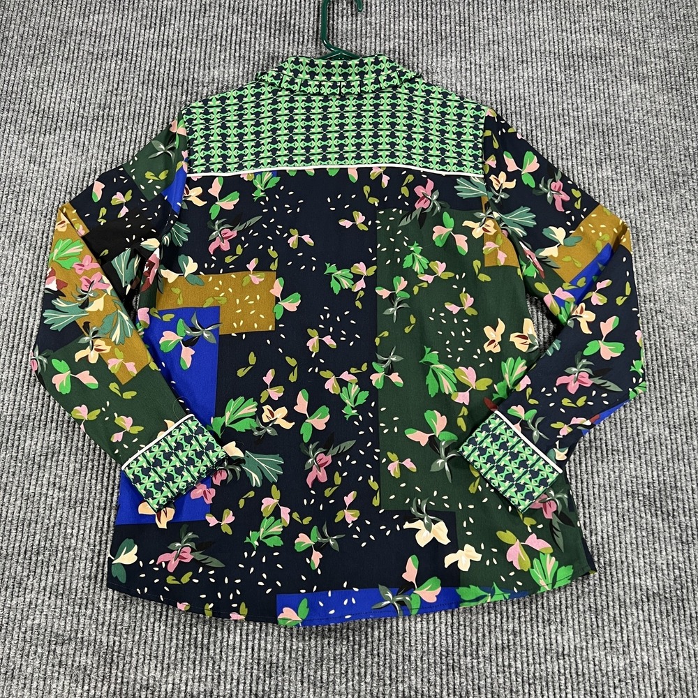 Cabi Shirt Womens Medium Multicolor Floral Geometric Button Up Blouse Top 5520 - Picture 14 of 15